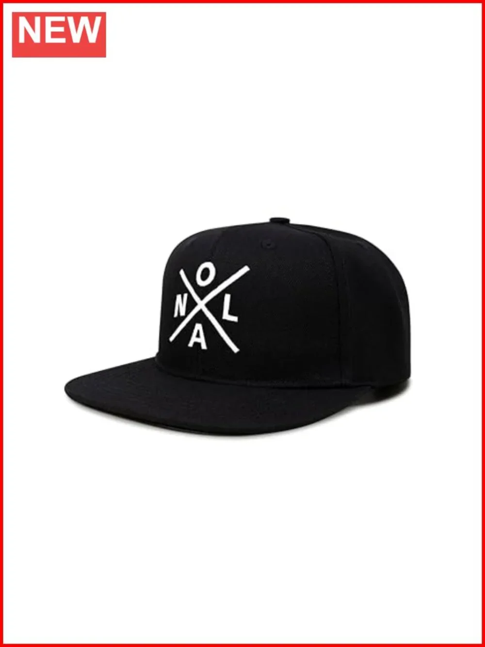 NOLA Snapback Trucker Baseball Cap Embroidered Cross Adjustable Cotton Blend